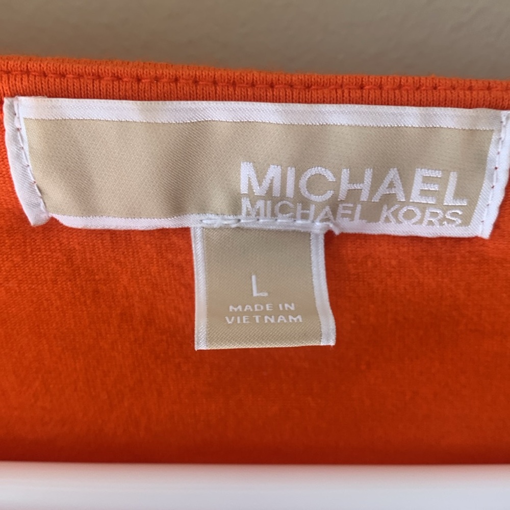 Orange Women's Top, Michael Kors, L, like new - Picture 2 of 7